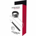 Darkness Pierścień Regulowany z Paskiem Metalowym Bez Niklu, Czarny