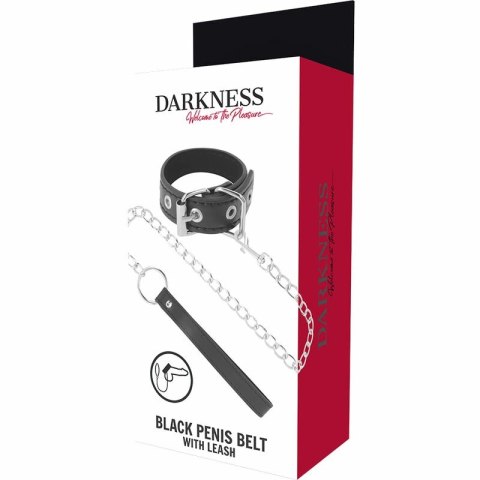 Darkness Pierścień Regulowany z Paskiem Metalowym Bez Niklu, Czarny