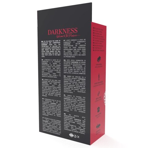 Darkness naszyjnik skorzany z łańcuchem, wyściełany, uniwersalny