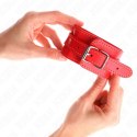 KINK Cienkie mankiety na nadgarstki czerwone, regulacja 21-33 cm