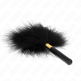 KINK Czarna-Złota Elegancka Łaskotka Metalowa z Pior 18 cm