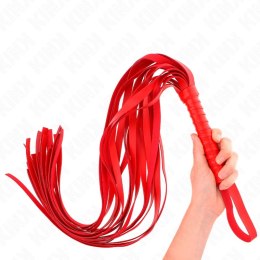 KINK Czerwony bat z krotkim uchwytem i długim ogonem 70 cm