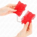 KINK Koronkowe Opaski na Nadgarstki Czerwone - Elastyczne, Regulowane