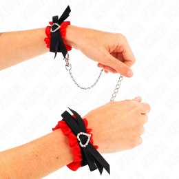 KINK Koronkowe Opaski na Nadgarstki Red Heart Regulowane 22-35 cm