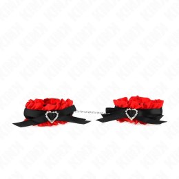 KINK Koronkowe Opaski na Nadgarstki Red Heart Regulowane 22-35 cm