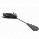 KINK Laskacz z piorkami, model z falbaną, długość 48 cm, czarny