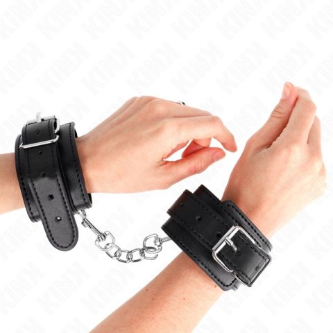 KINK Pasek na nadgarstki czarny z regulacją 21-33 cm - wygodne zapięcie