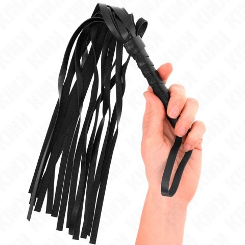 KINK Prosty Czarny Bat Skorzany 45 cm - Precyzyjna Kontrola