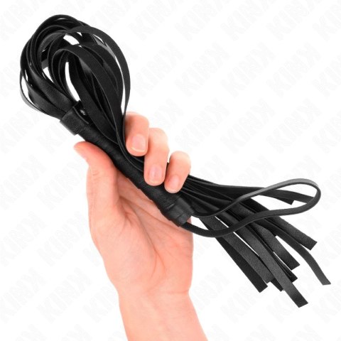 KINK Prosty Czarny Bat Skorzany 45 cm - Precyzyjna Kontrola