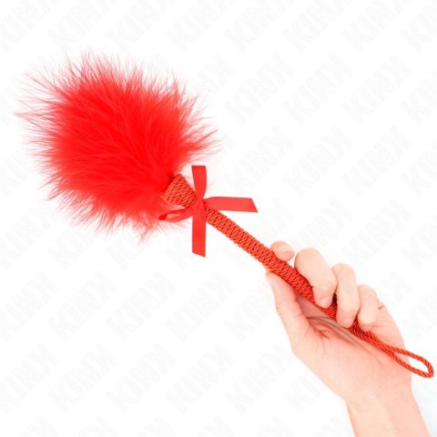 KINK Rozdżka Nylonowa z Piorami i Czerwoną Końcowką 25 cm