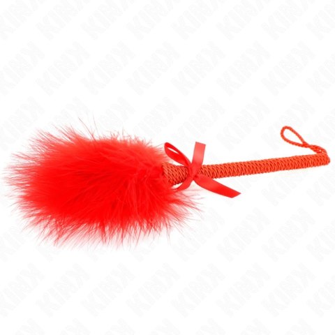 KINK Rozdżka Nylonowa z Piorami i Czerwoną Końcowką 25 cm