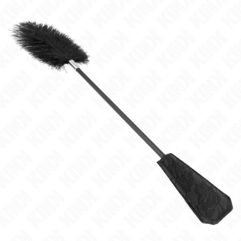 KINK Strusie Piora z Koronką - Elegancki Duster 56 cm