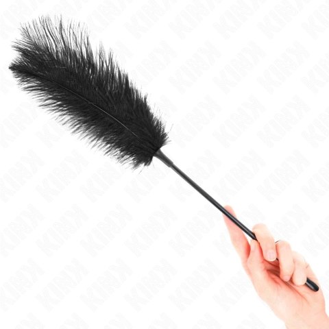 KINK Strusie Pioro do Łaskotania 19 cm - Delikatny Akcent w Czerni
