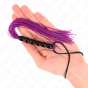 Kink Mini silikonowy bicz 6 fioletowych koralikow 26 cm