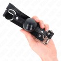 KINK Czarna Piłka TPE 4 cm - Pasek 60x2 cm, Regulowany Gag