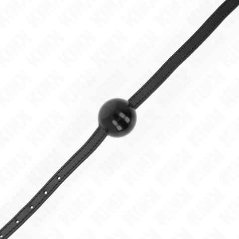 KINK Czarny pasujący gadżet z kulką silikonową 4 cm, regulowany 65x1,5 cm
