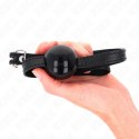 KINK Czarny pasujący gadżet z kulką silikonową 4 cm, regulowany 65x1,5 cm