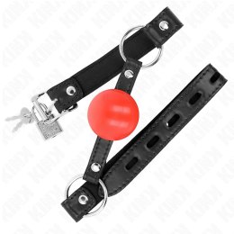 KINK Czerwona Piłka TPE 4 cm - System regulacji, pasek 60x2 cm