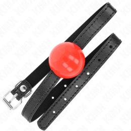 KINK Czerwona piłka pełna 4 cm - regulowany pasek 65x1,5 cm