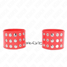 KINK Czerwone Zapinane Opaski na Nadgarstki Regulowane 19-24 cm