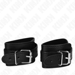 KINK Dungeon - Opaski na nadgarstki czarne z regulacją 21-28 cm