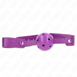 KINK Fioletowa Piłka Oddychająca 4,5 cm - Pasek 65x2,5 cm, silikonowa
