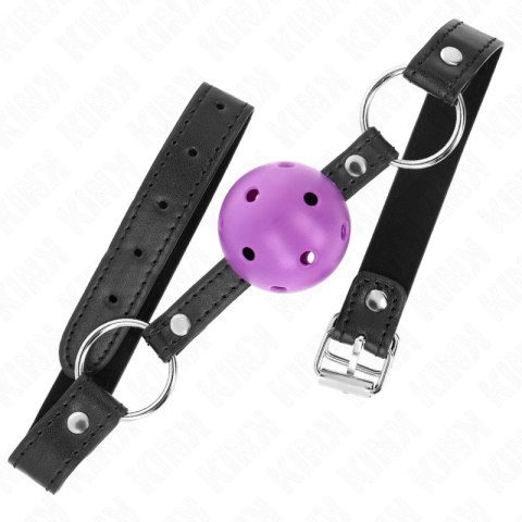 KINK Fioletowa Piłka Twarda 4,5 cm - Pasek 63,5 x 2 cm, Model Regulowany