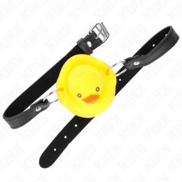 KINK Gag Duck Shape - Regulowany pas, silikonowy, żołty