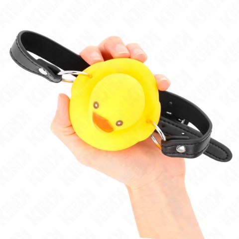 KINK Gag Duck Shape - Regulowany pas, silikonowy, żołty