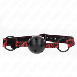 KINK Gag Model 2 - anatomiczna kulka diamentowa, regulowany pasek 42-60 cm