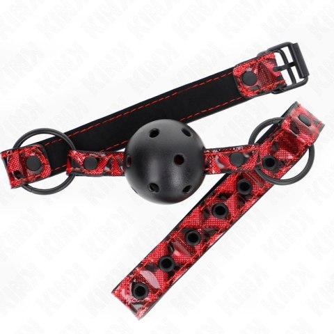 KINK Gag Model 2 - anatomiczna kulka diamentowa, regulowany pasek 42-60 cm