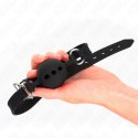 KINK Gag silikonowy z kulką 5 cm, regulowany, rozmiar L, czarny