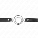 KINK Gag z wieloma O-ringami 5 cm czarny, regulowany 63x2,5 cm