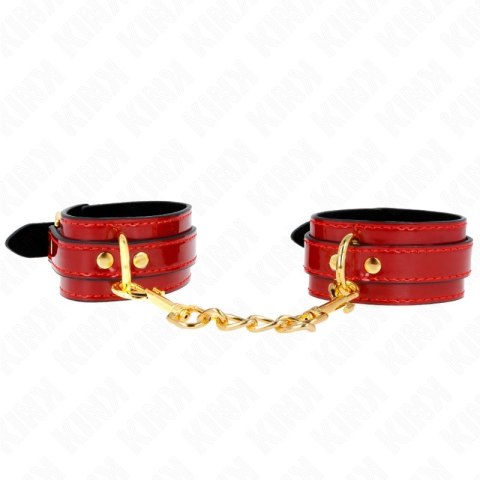 KINK Joanna Angel mankiety nadgarstkowe czerwone z łańcuchem 16,5-26 cm