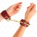 KINK Joanna Angel mankiety nadgarstkowe czerwone z łańcuchem 16,5-26 cm