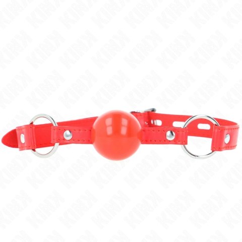 KINK Kula TPE 4 cm z zamkiem, pasek 60x2 cm, kolor czerwony