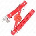 KINK Kula TPE 4 cm z zamkiem, pasek 60x2 cm, kolor czerwony