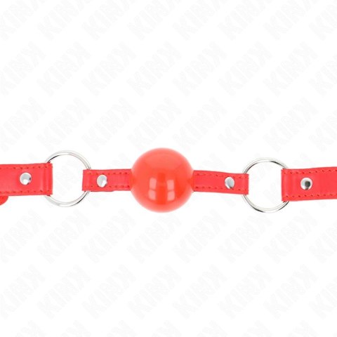 KINK Kula TPE 4 cm z zamkiem, pasek 60x2 cm, kolor czerwony