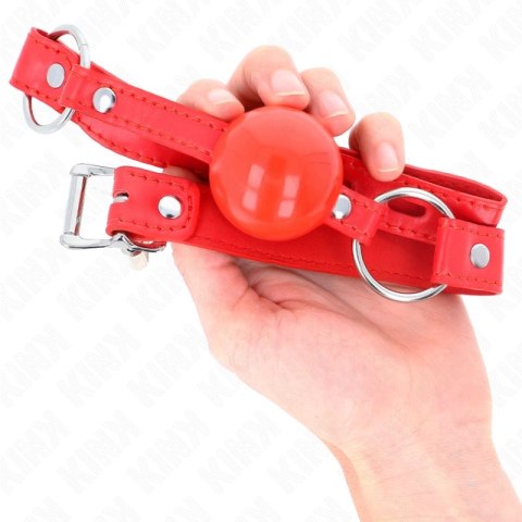 KINK Kula TPE 4 cm z zamkiem, pasek 60x2 cm, kolor czerwony