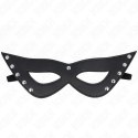 KINK Maska na Oczy 5 Nitow Czarna 28x8 cm Skorzana Regulowana