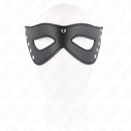 KINK Maska na Oczy 5 Nitow Czarna 28x8 cm Skorzana Regulowana