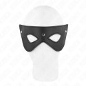 KINK Maska na Oczy z Nitami 24x9 cm Czarna Skorzana Regulowana