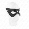 KINK Maska na Oczy z Nitami 24x9 cm Czarna Skorzana Regulowana