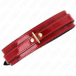 KINK Naszyjnik Winno-Czerwony Regulowany z Złotymi Detalami 29-42,5 cm
