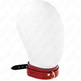 KINK Naszyjnik Winno-Czerwony Regulowany z Złotymi Detalami 29-42,5 cm
