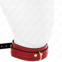KINK Naszyjnik Winno-Czerwony Regulowany z Złotymi Detalami 29-42,5 cm