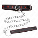 KINK Naszyjnik z Paskiem Serce 65 cm - Skorzany, Regulowany, Czarny