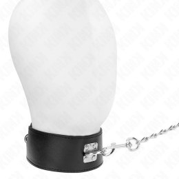 KINK Naszyjnik z paskiem czarny regulowany 33,5-41 cm szerokość 5 cm