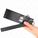 KINK Naszyjnik z paskiem czarny regulowany 33,5-41 cm szerokość 5 cm