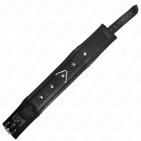 KINK Naszyjnik z paskiem, imitacja skory, regulowany 37-54 cm, czarny